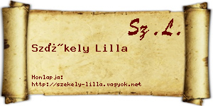 Székely Lilla névjegykártya